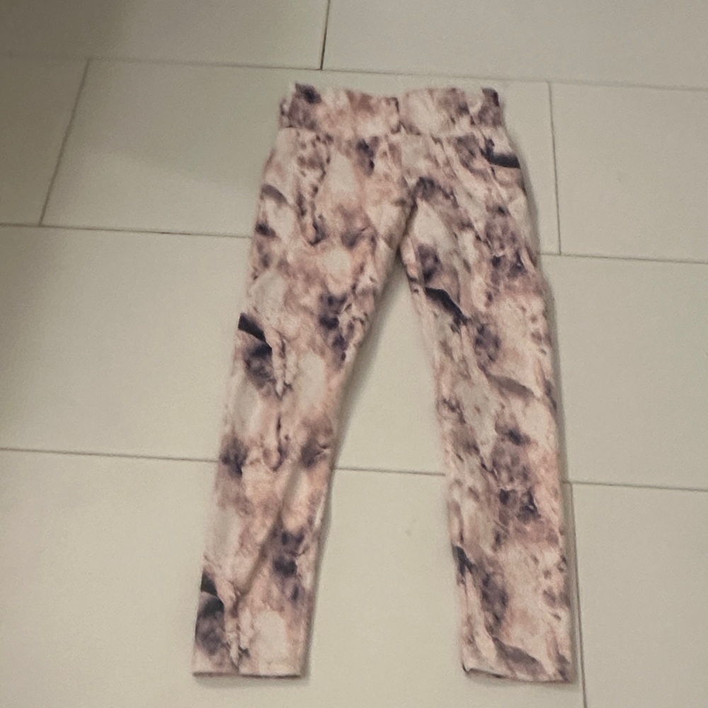 Old Navy Kids Marble Print Leggings 8 purple